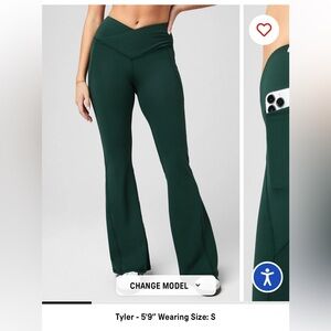 Fabletics oasis crossover high waist flare pants in extra small tall.  BNWT